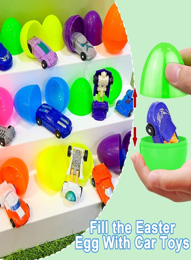 AMENON 12 Pack Easter Eggs with Transform Car Toys For Boys, Easter Basket Essential Basket Stuffers Transform Vehicle Robot For Kids Easter Egg Hunts Easter Basket Stuffers Fillers and Party Favors - Image 5